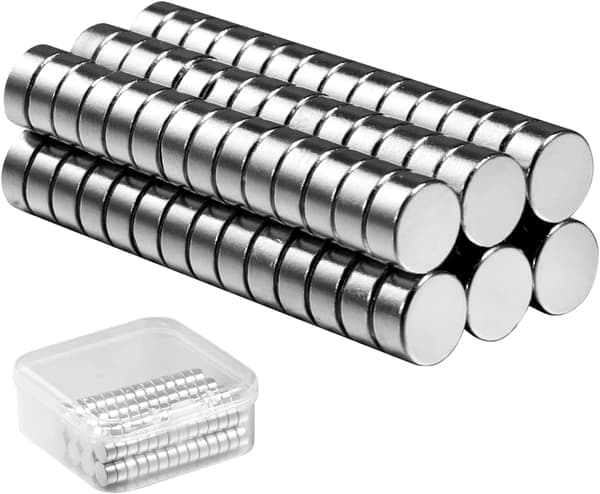 60 st små kylskåpsmagneter, starka neodymmagneter, mini kylskåpsmagnet metall push pin 6mmx3mm