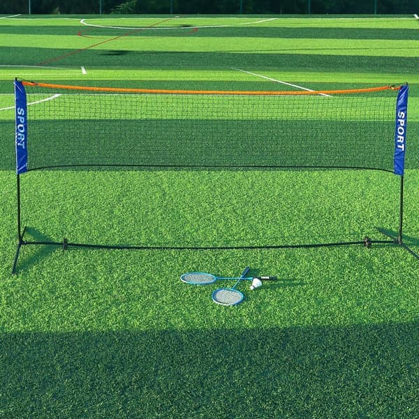 Bärbar hopfällbar tennisnät för barn och vuxna kort tennisnät, 6,1 m