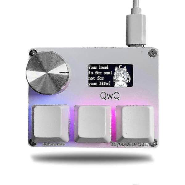 2026 Sayodevice Osu O3c Rapid Trigger Hall Switch Magnetiskt Linjärt Tangentbord med Ratt och Skärm, Kopiera Klistra in, Genväg, Makro Hotswap Mini