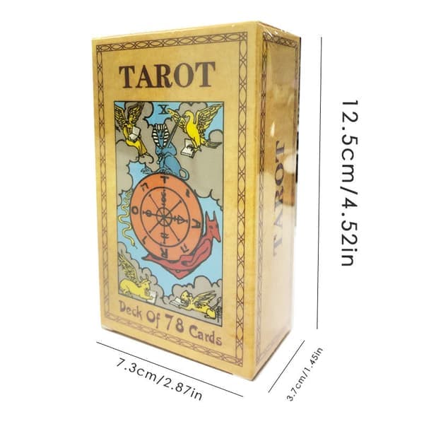 Tarotkortlek med guidebok för nybörjare, inklusive färgglad guidebok, traditionella tarotkort Klassisk tarotkortlek 78 kort