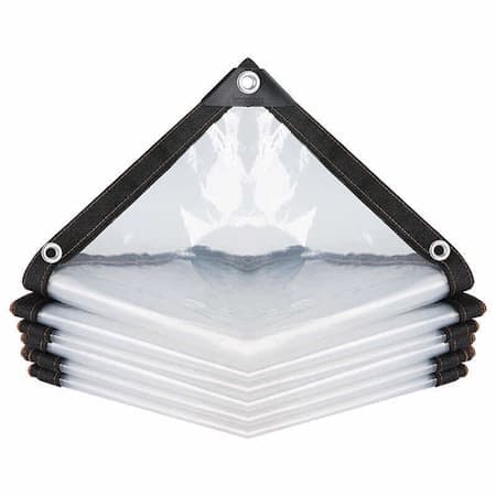 Transparent Kraftig PVC Presenning, Robust Vattentåligt Material För Uteplats Balkong Tak Fönster, Väderskydd Med Öljetter, 200x200Cm{HH}