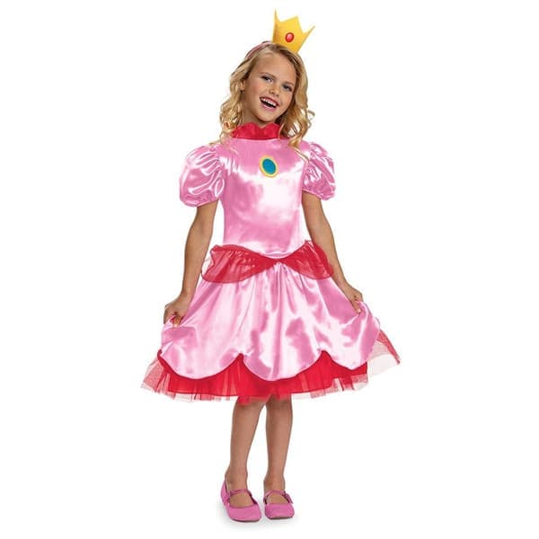Super Mario Princess Peach Utklädning S 4-6 år