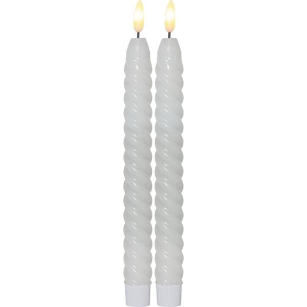 LED Antikljus 2-pack Flamme Swirl