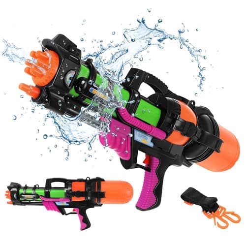 Vattenpistol 60 cm 1,25 l tank 6 m räckvidd med axelband