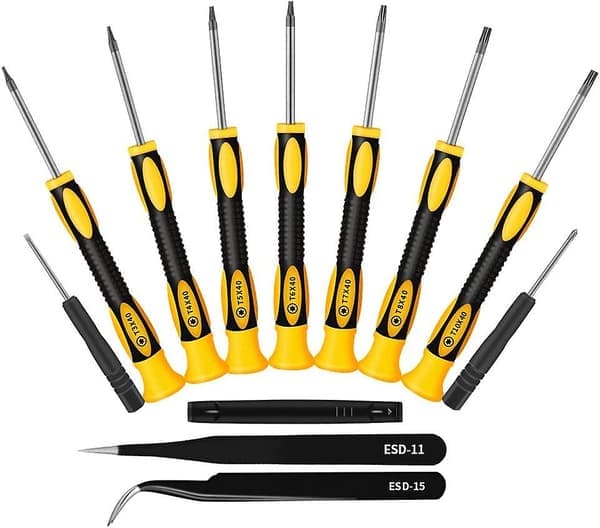 Professionella precisionsmagnetiska Torx/stjärn/tx-skruvmejslar, set/kit med 6 delar, T3 T4 T5 T6 T8 T10 (FMY)