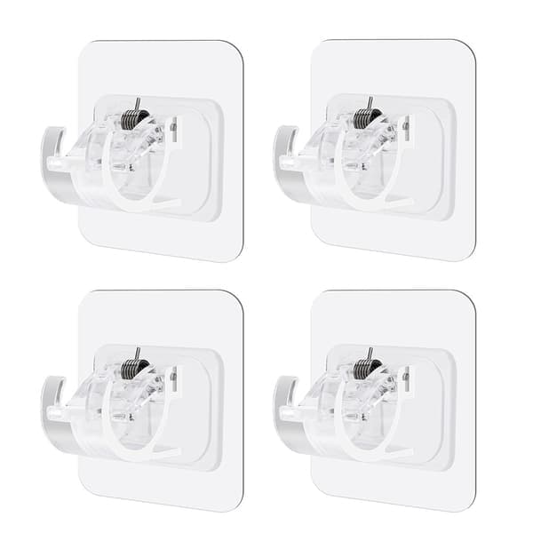 Stånghållare 4-pack - Transparent 6 x 6 cm