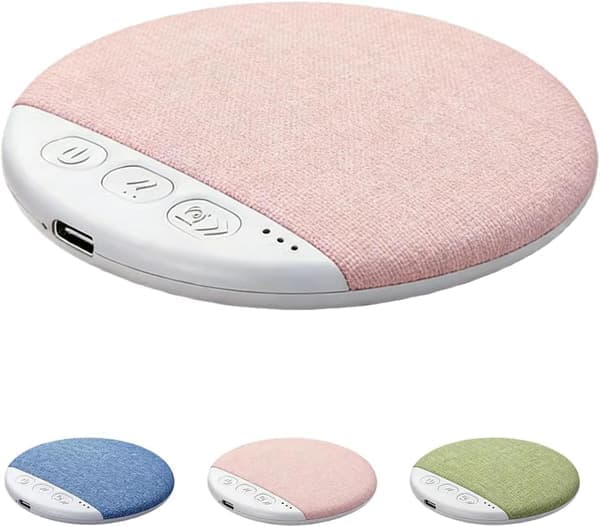 Sömnkuddehögtalare, 2026 Bluetooth-kuddehögtalare med vitt brus-timer Trådlöst sömnstöd med stereobas Privata sömnhörlurar (rosa)