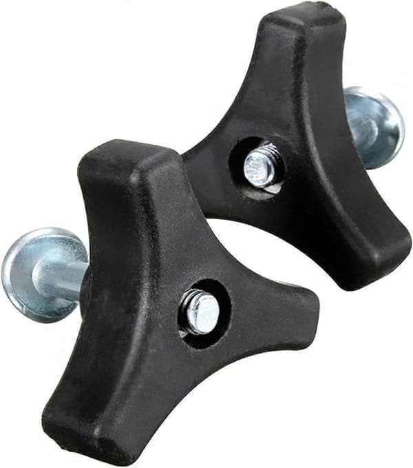 2-pack Triangulära Handtagsbultar, Vingmuttrar och Bultar, Trädgårdsredskap, Ersättningsbultar för Gräsklippare (Triangulärt Handtag + 8mm