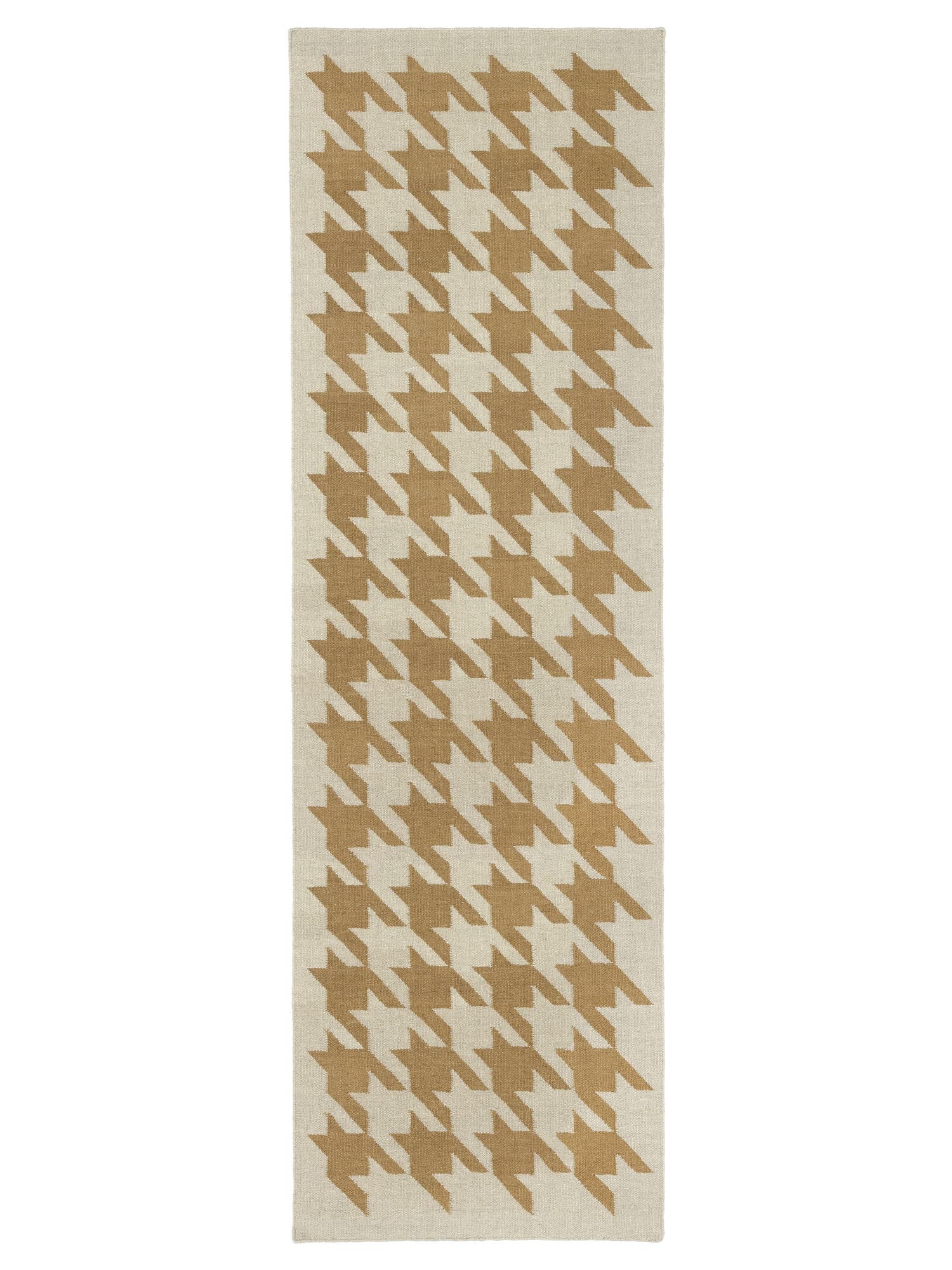 Houndstooth Matta - Beige / Brun 80x250