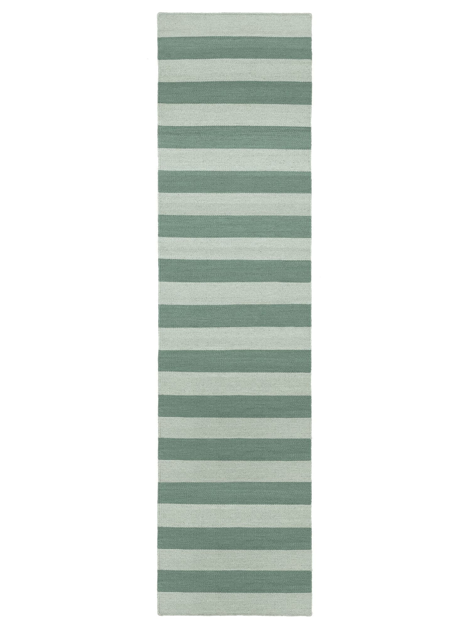 Classic Stripe Matta - Grön / Ljusgrön 80x350