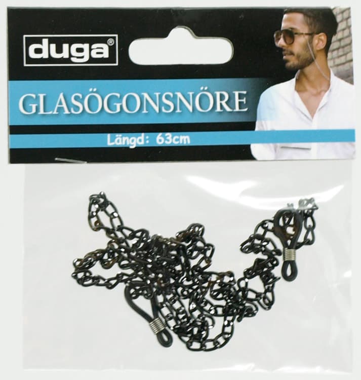 Glasögonsnöre Senilsnöre Glasögon metall 63 cm