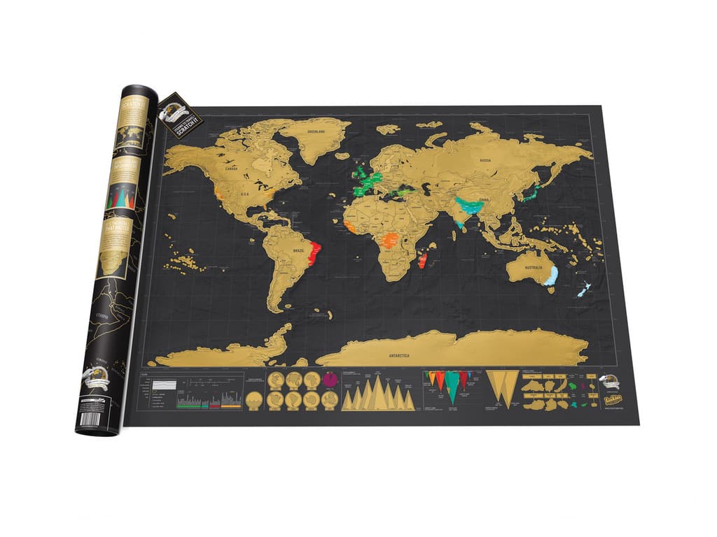 Scratch Map Deluxe Version - Skrapbar Karta