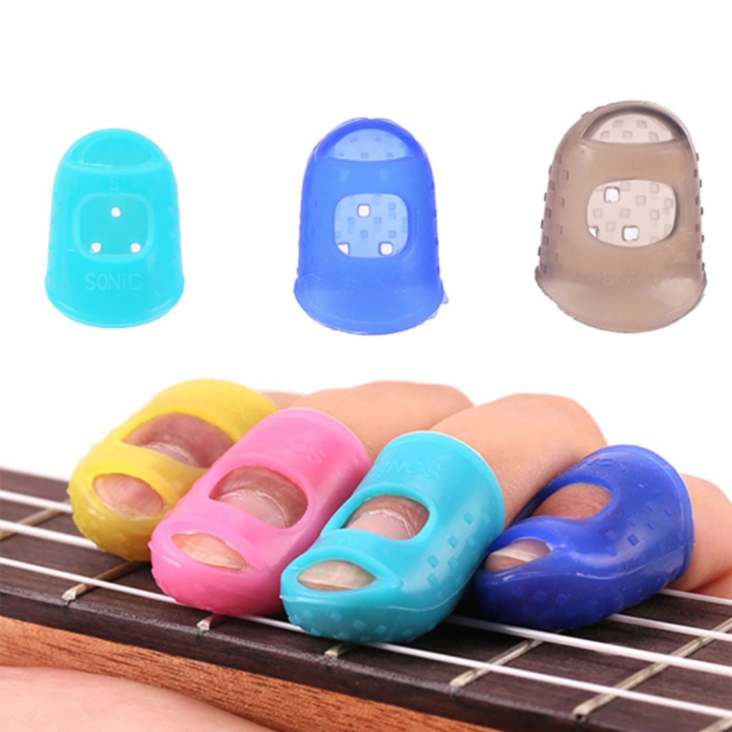 5-Pack - Gitarr Fingerskydd - Skyddar fingrar - Large