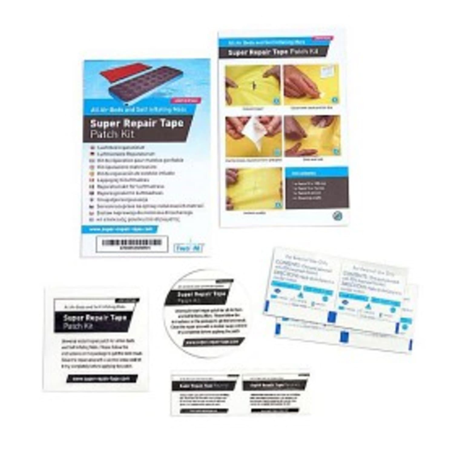 lagningslappar för luftmadrasser,  TEAR AID SUPER REPAIR TAPE Patch Kit