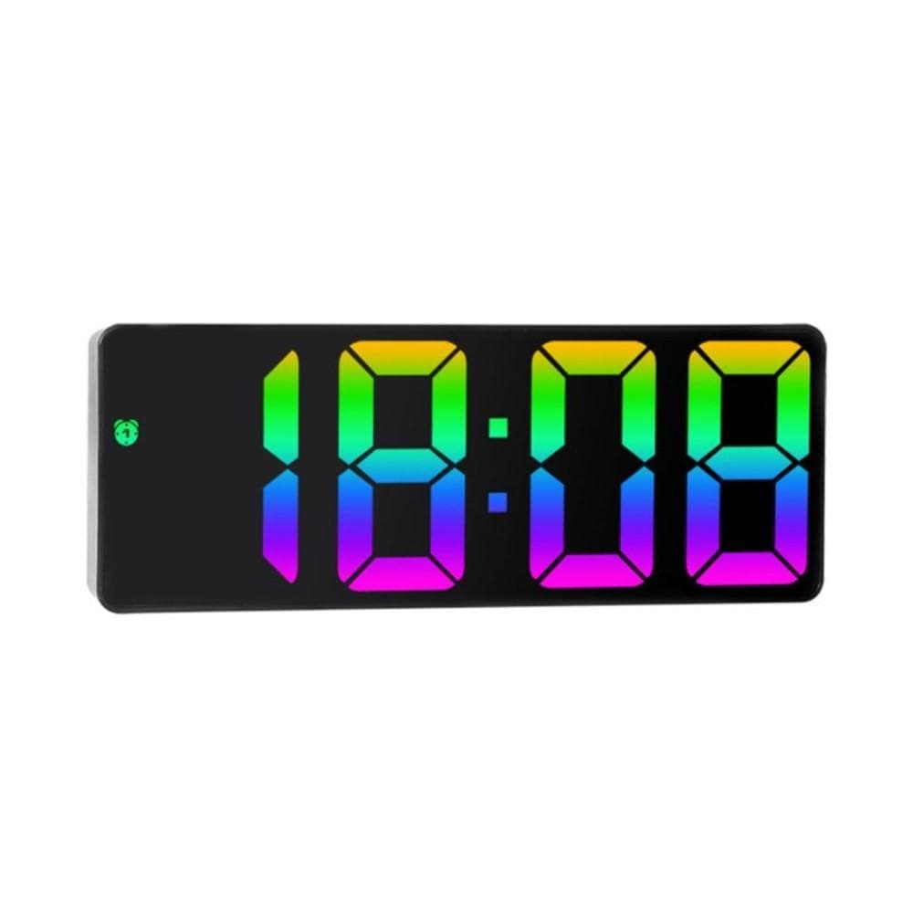 LED - klocka Elektronisk digital väckarklocka Färgglad 12/24H - skärm