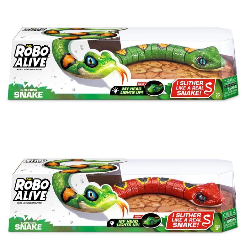RoboAlive Slithering Snake Light up Grön