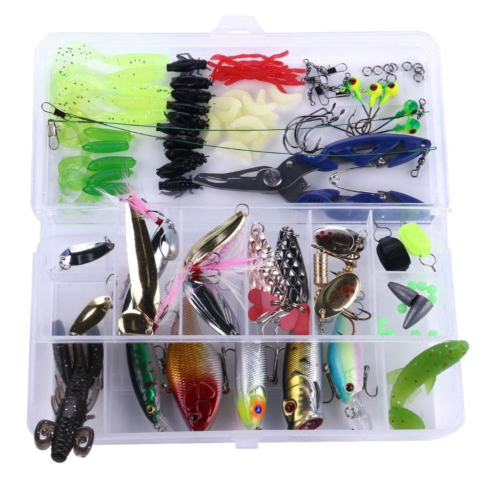 110-pack med fiskedrag och tillbehör - Fishing lures