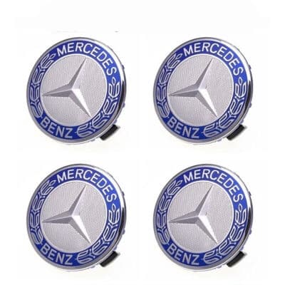 Mercedes 75 mm centrumkåpor 4-pack