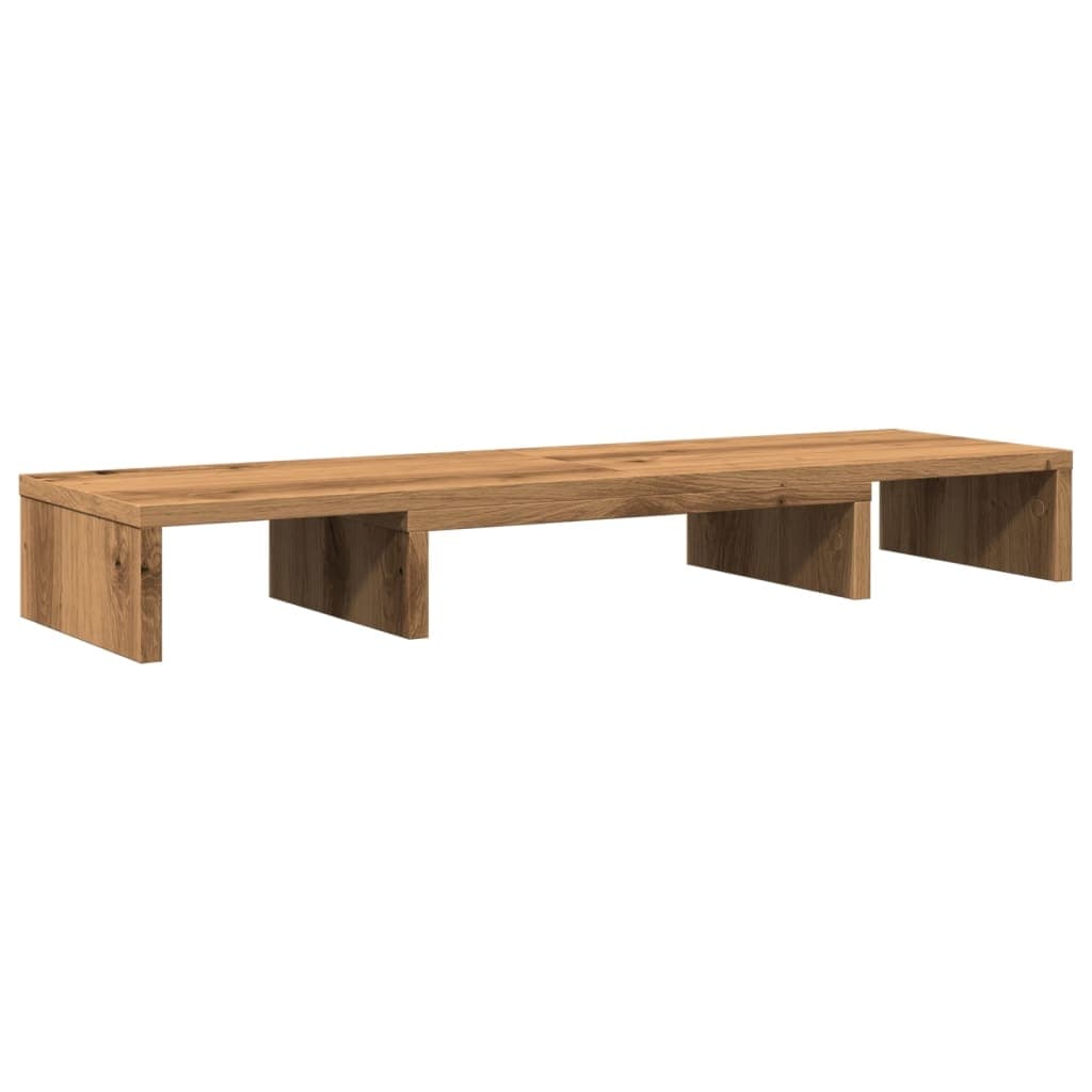 vidaXL Skärmställ justerbart 80x24x10,5 cm konstruerat trä ek