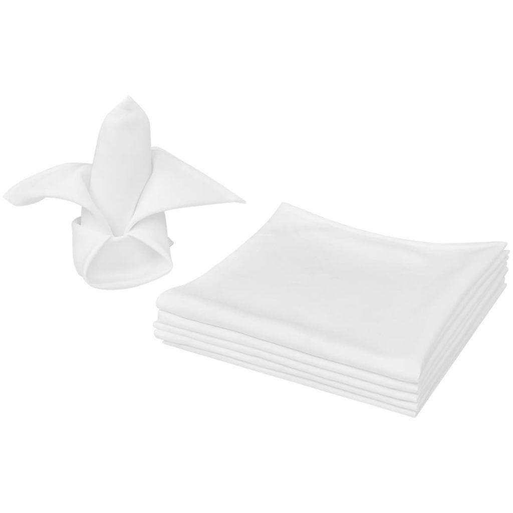 vidaXL 50 Servetter Vit 50 x 50 cm