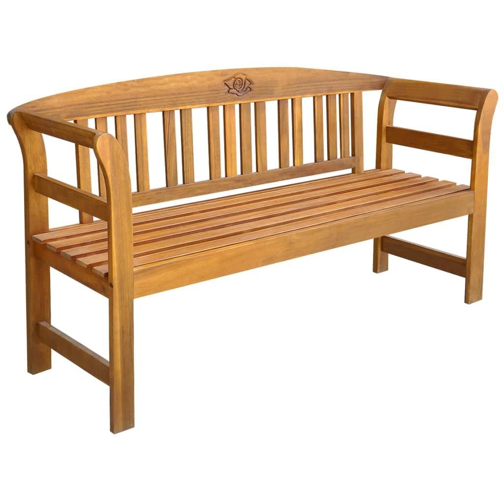 vidaXL Trädgårdsbänk 157 cm massivt akaciaträ