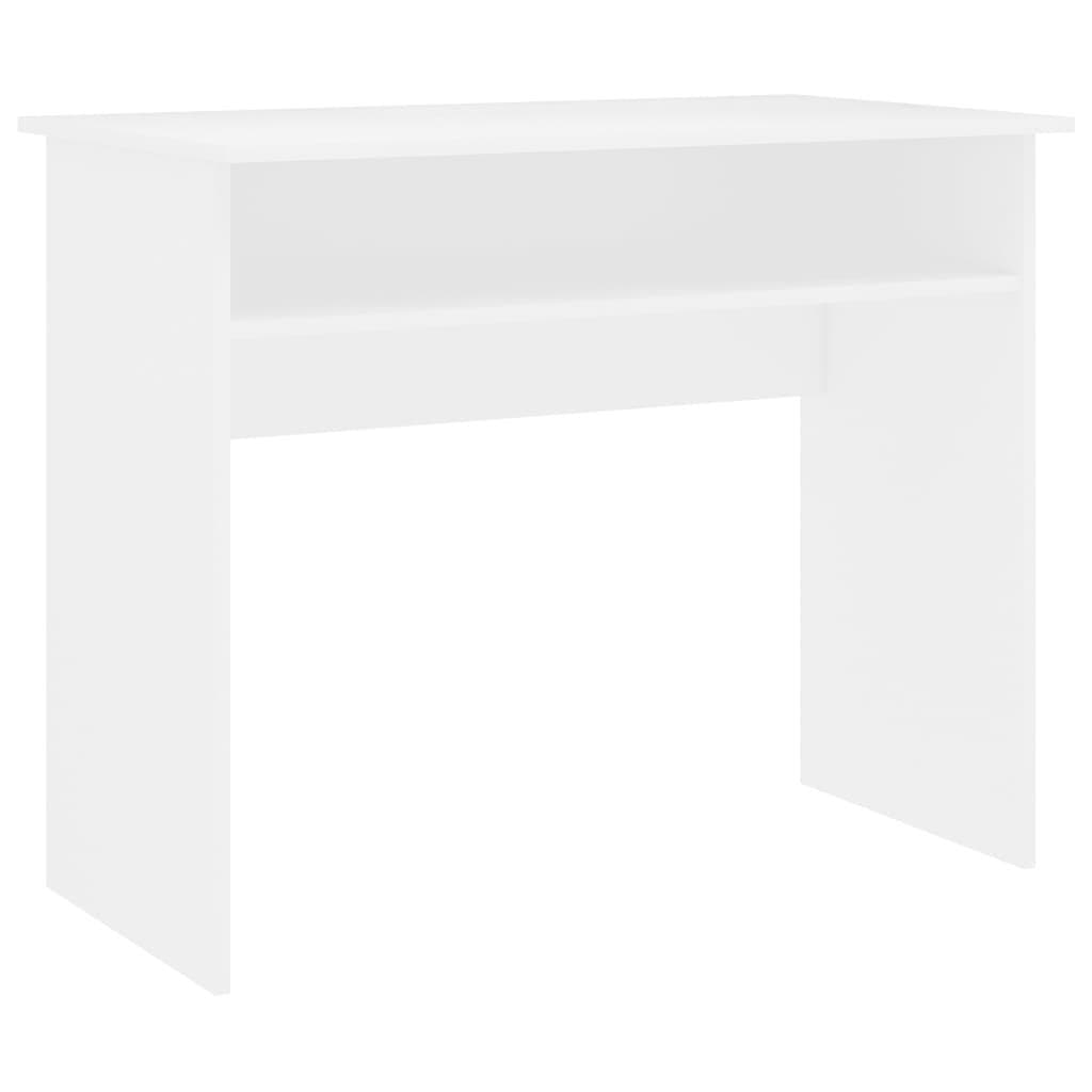vidaXL Skrivbord vit 90x50x74 cm spånskiva