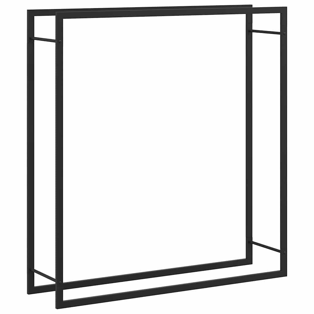 vidaXL Vedställ matt svart 110x28x116 cm stål