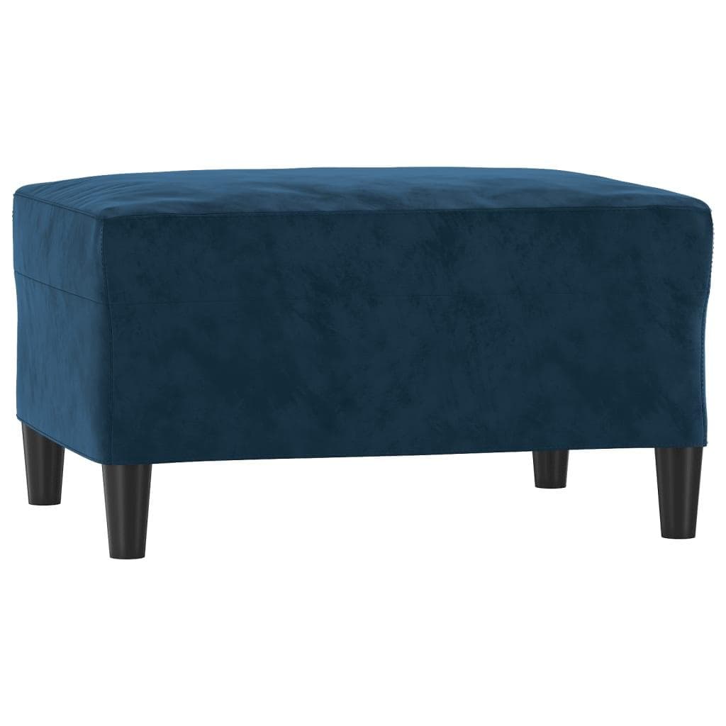 vidaXL Fotpall Blå 70x55x41 cm sammet