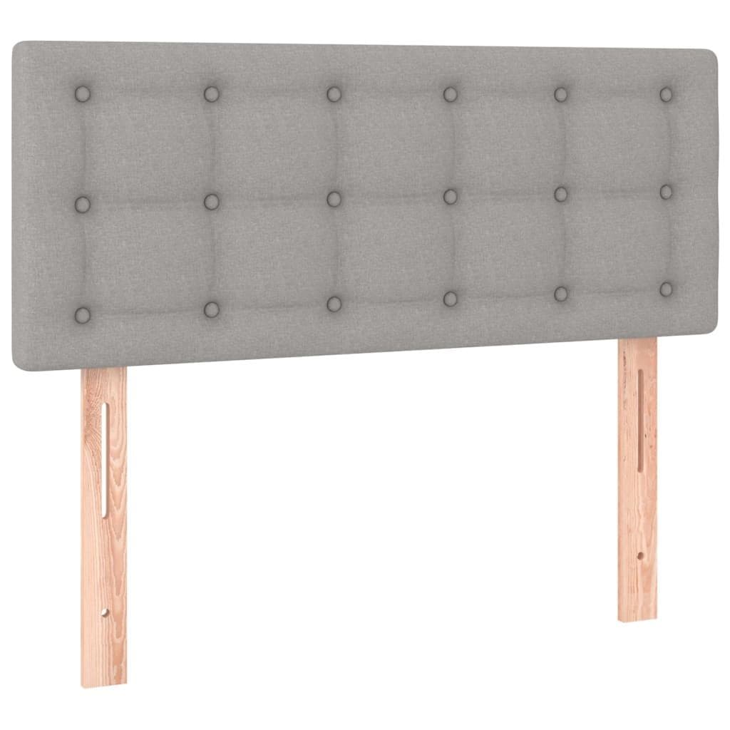 vidaXL Sänggavel ljusgrå 80x5x78/88 cm tyg