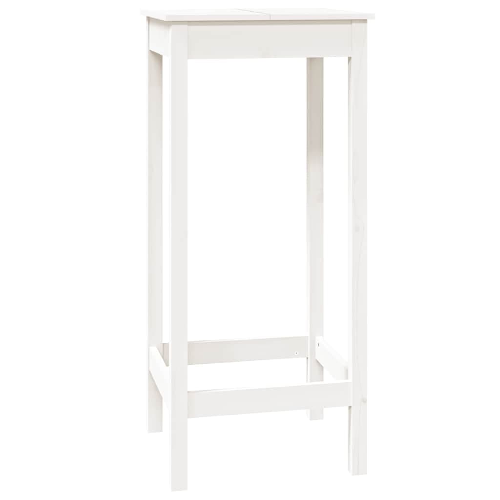vidaXL Barbord vit 50x50x110 cm massiv furu