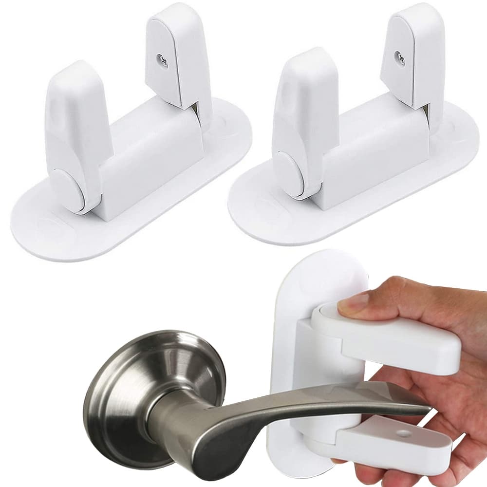 2-Pack Barn Säkerhetslås för Dörr & Fönster Handtag