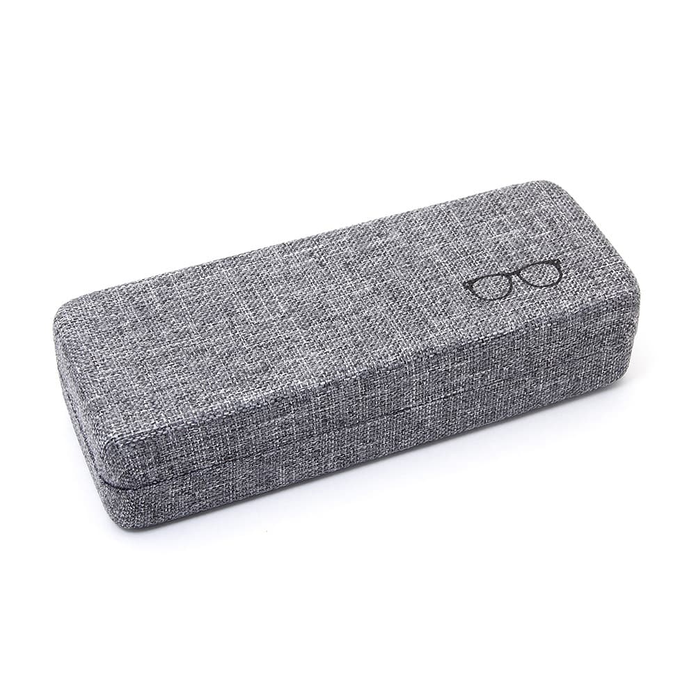 Stabilt Skyddande Hardcase Glasögonfodral Textil - Grå