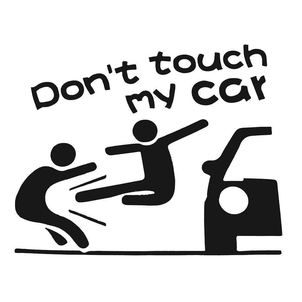 Dekal till bil "Don't touch my car" - Flera färger