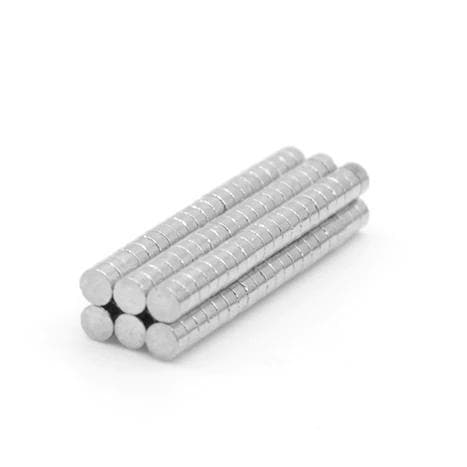 50 st 2 x 1 mm N35 Neodymium Magneter NdFeB för Hobby Kylskåp DYI-bilder
