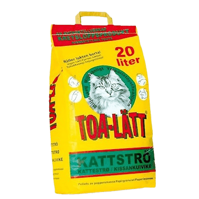Kattströ - Papperspellets 20 L - Katt - Kattsand & kattströ - Pellets till kattlåda - Toa-Lätt - ZOO.se