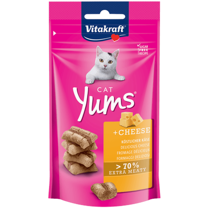 Cat-Yums m Ost 40 g - Katt - Kattgodis & Kattgräs - Belöningsgodis för katt - Vitakraft - ZOO.se