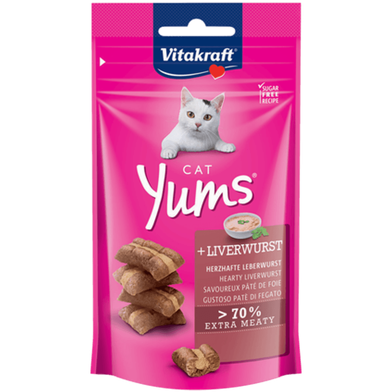 Cat-Yums m Leverkorv 40 g - Katt - Kattgodis & Kattgräs - Belöningsgodis för katt - Vitakraft - ZOO.se