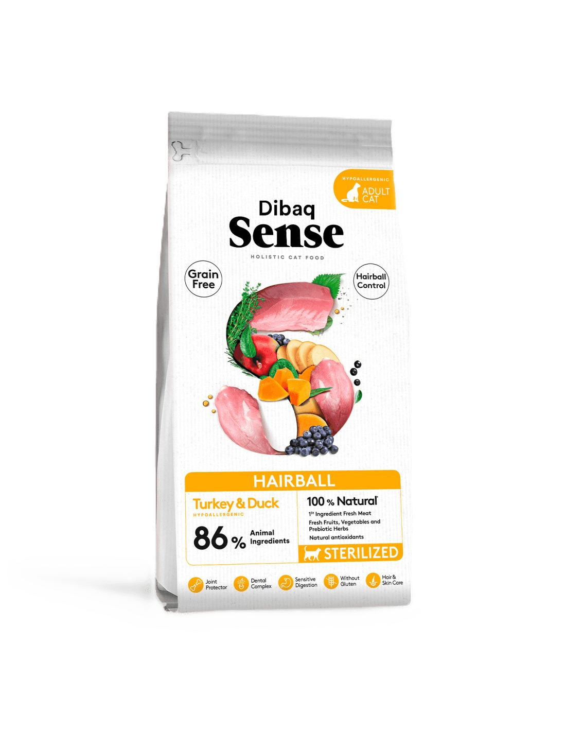 Sense Cat Grain Free Hairball (Duck&Turkey) 1,5kg - Katt - Kattfoder & kattmat - Torrfoder till katt - DIBAQ - ZOO.se
