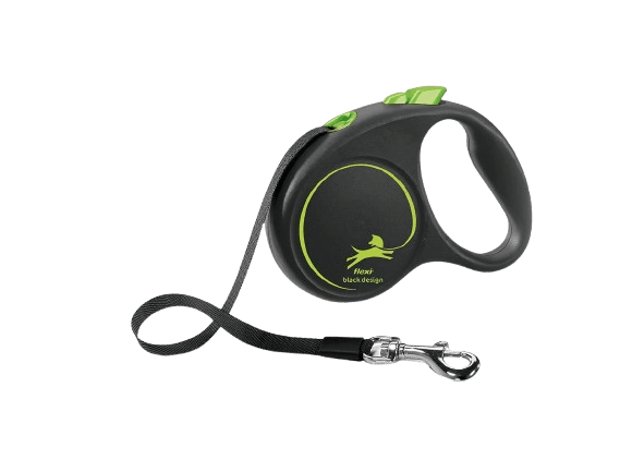 Rullkoppel Black Design Tape, 5m, S, max 15kg, Grön - Hund - Halsband - Flexi - ZOO.se