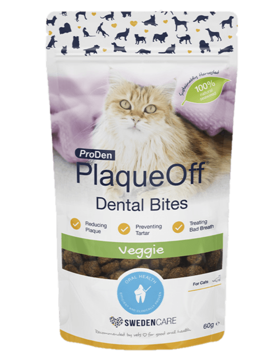 ProDen PlaqueOff Dental Bites Cat 60 g - Katt - Kattvård & Tillskott - Tandvård för katt - Swedencare - ZOO.se