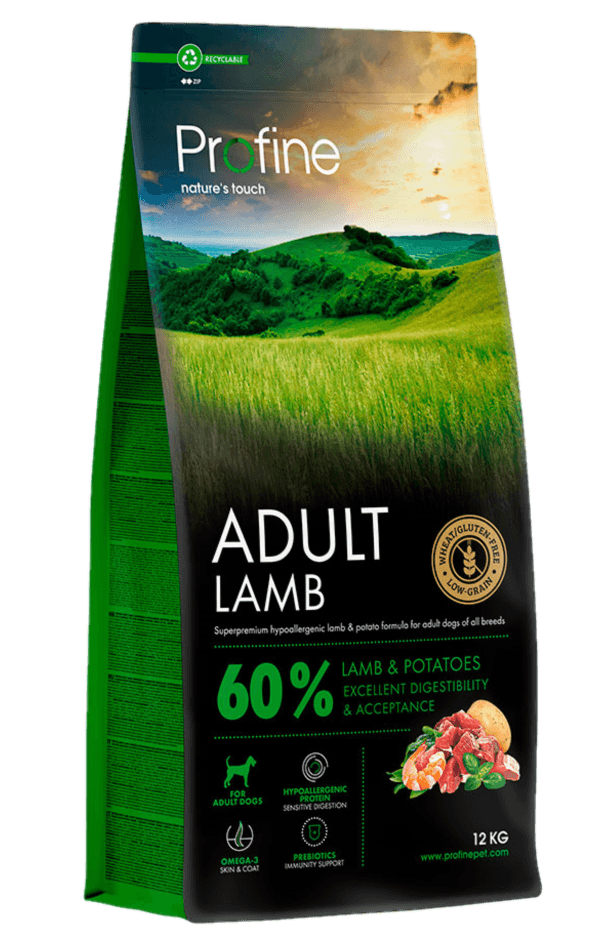 Dog Dry Food Adult Lamb & Potatoes 12 kg - Hund - Hundmat & hundfoder - Torrfoder för hund - Profine - ZOO.se