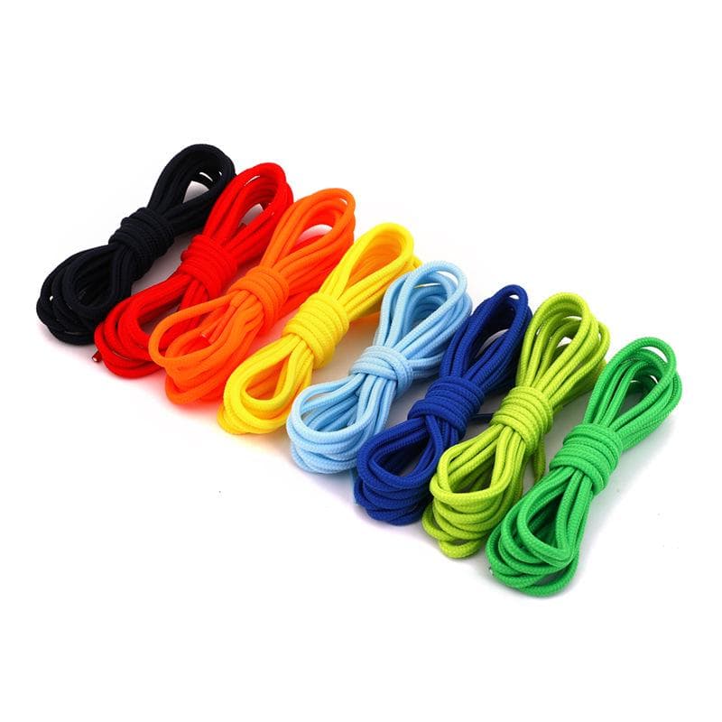 4 mm Runda Polyester Färgade Skosnören för Flyknit, Skateskor, AJ Sneakers, Vandringsskor och Dragsko till Hatt/Byxor 100cm