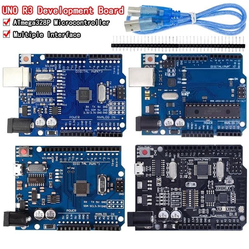 1Set UNO R3 Official Box ATMEGA16U2 / UNO+WiFi R3 MEGA328P Chip CH340G För Arduino UNO R3 Development Board WeMos ESP8266