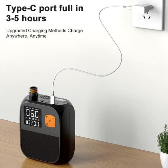 25PSI Luftpump 8000mAh Batteri Uppladdningsbar Paddleboardpump Elektrisk Bärbar Bilpump med