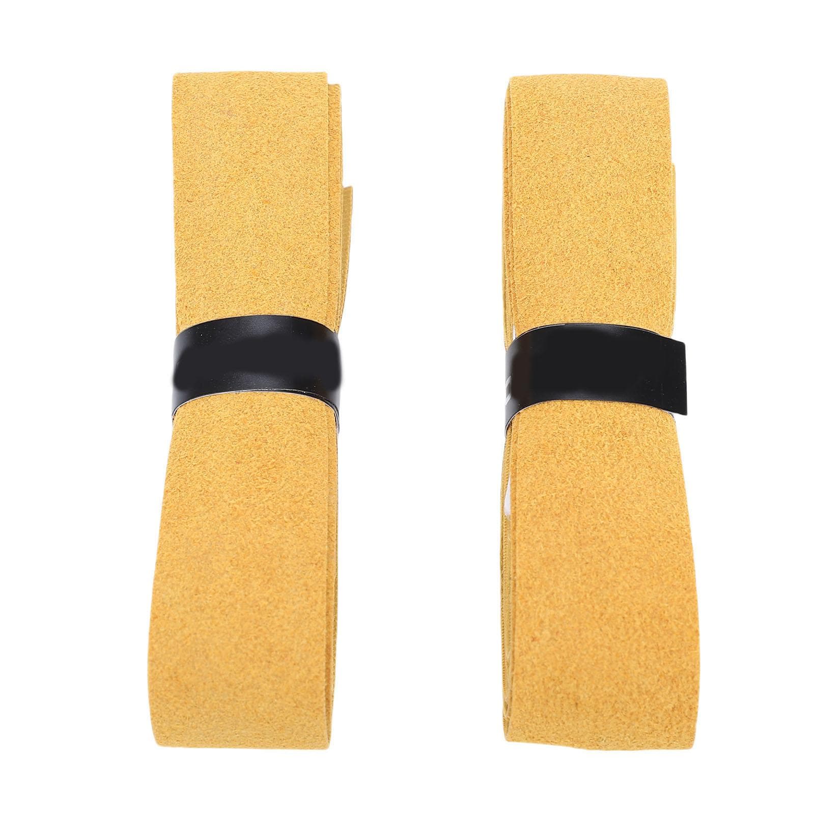 2 ST Läder Tennisracket Grepptejp Anti-Slip Fiskespö Handtag Svettband Ergonomiskt Spöhandtagsskydd