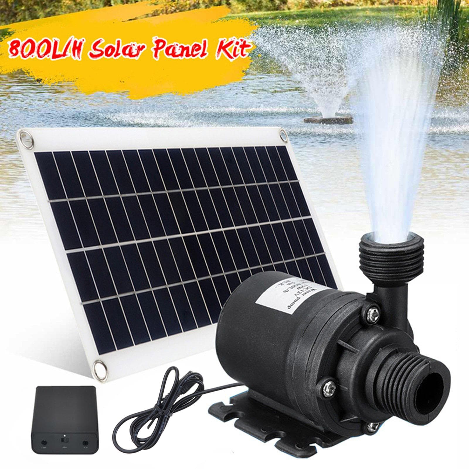 Multifunktionell 100W Solkraft Vattenpump för Dammar Fontäner Hydroponik Lyft Energi Lagringslåda Tyst Drift