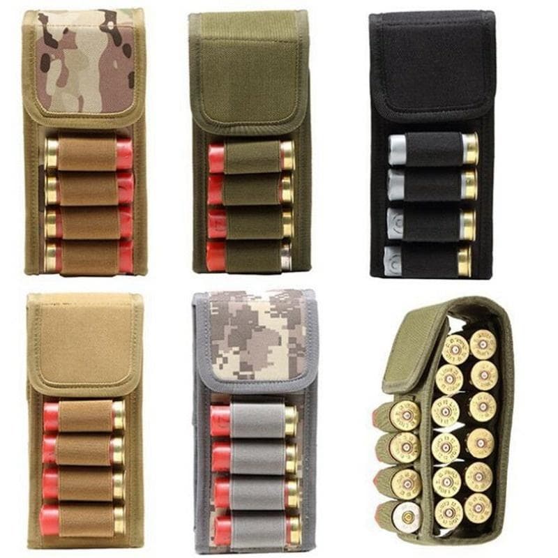 Tactical Molle Magazine Pouch 16 Round 12 Gauge 12GA Ammo Shells Hållare Patronhållare Military Hunting Airsoft Gun Ammo Bag