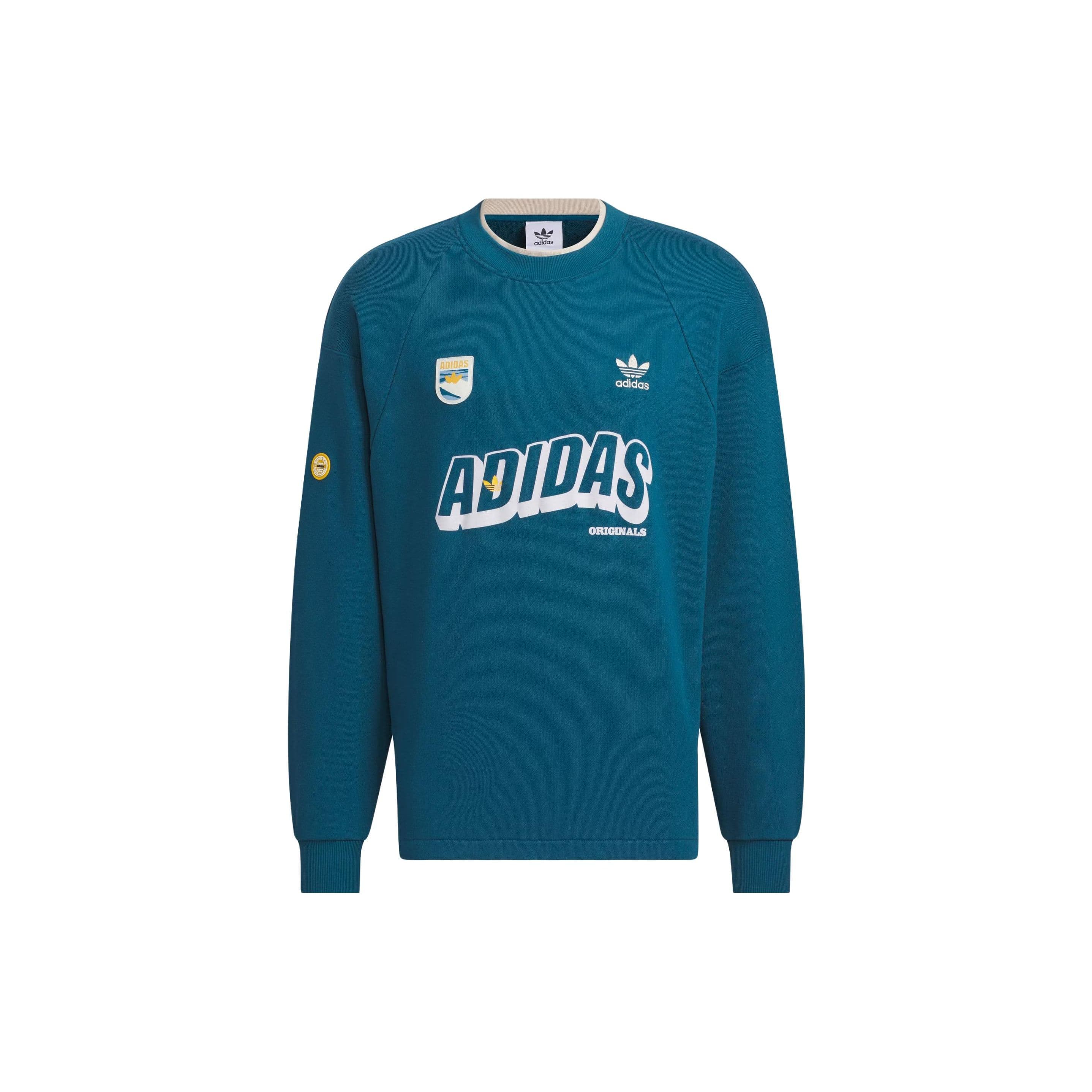 Adidas Originals Sportswear Sweatshirt Med Alfabetiskt Logotryck Herr Sweatshirt Stengrön IN0974 cm