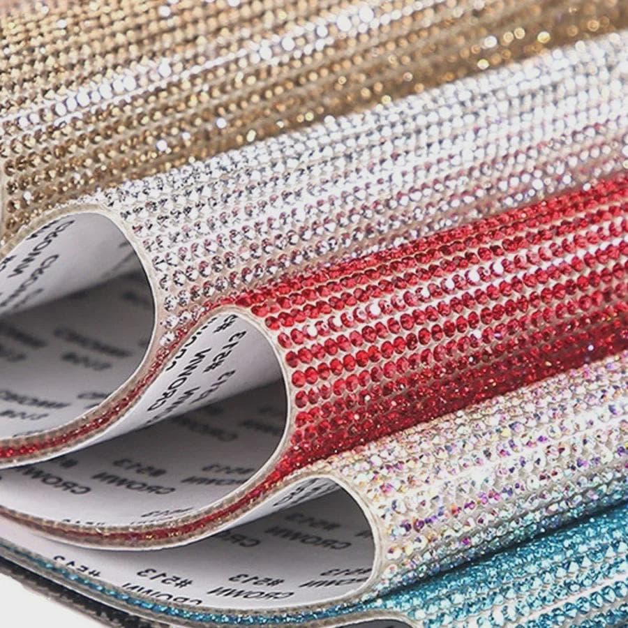 Självhäftande strass- och ädelstensstickers för DIY-smyckesdekoration