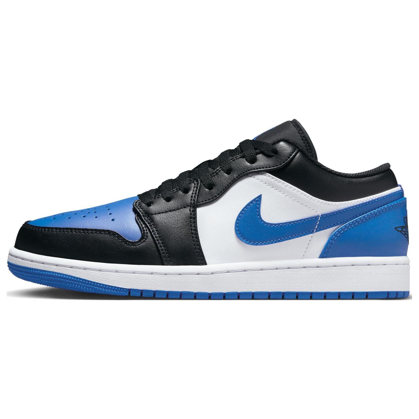 Air Jordan 1 Low Alternate Royal Toe Herr Sneakers Vit Kungsblå Svart 553558-140 cm